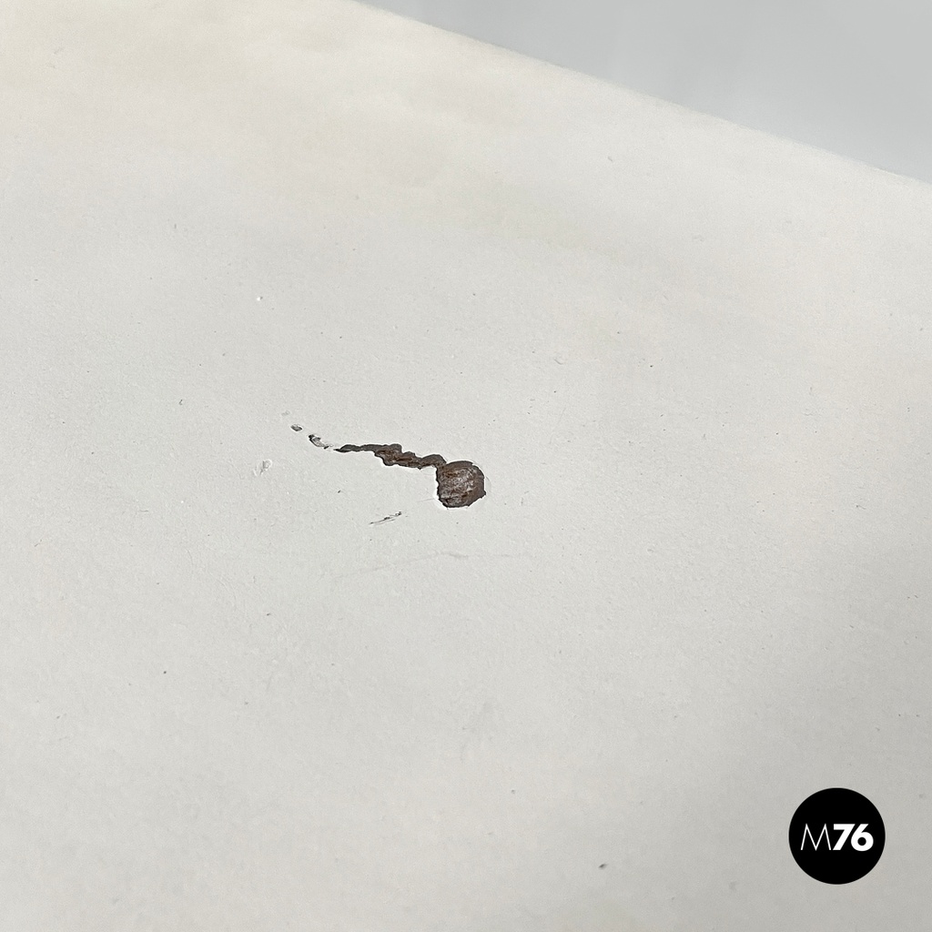 Italian post modern modular curved edges black and white wooden bookcase, 1980s