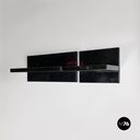 Italian modern black shiny plastic shelves by Marcello Siard for Kartell, 1970s