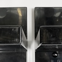 Italian modern black shiny plastic shelves by Marcello Siard for Kartell, 1970s