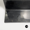 Italian modern black shiny plastic shelves by Marcello Siard for Kartell, 1970s