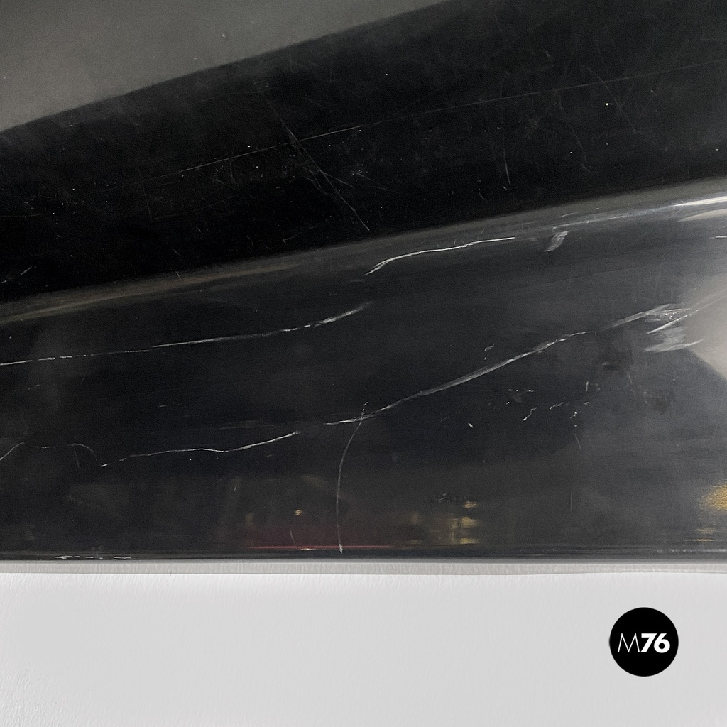 Italian modern black shiny plastic shelves by Marcello Siard for Kartell, 1970s