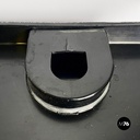 Italian modern black shiny plastic shelves by Marcello Siard for Kartell, 1970s