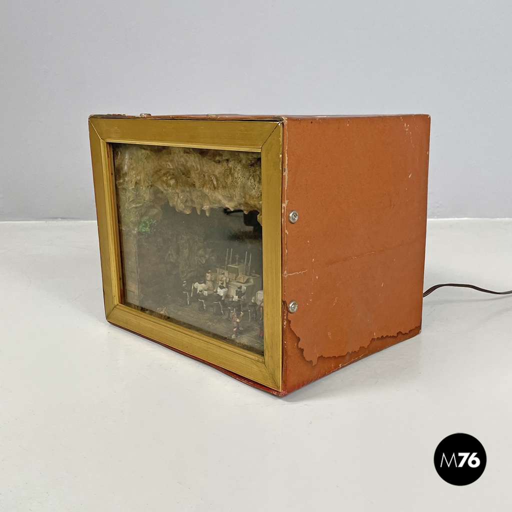 Scatola diorama con scena di celebrazione religiosa, 1950 ca.