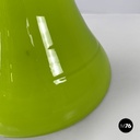 Italian modern round floor lamp in green and white Murano glass, 1970s