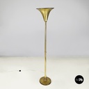 Lampada da terra in ottone, 1940 ca.