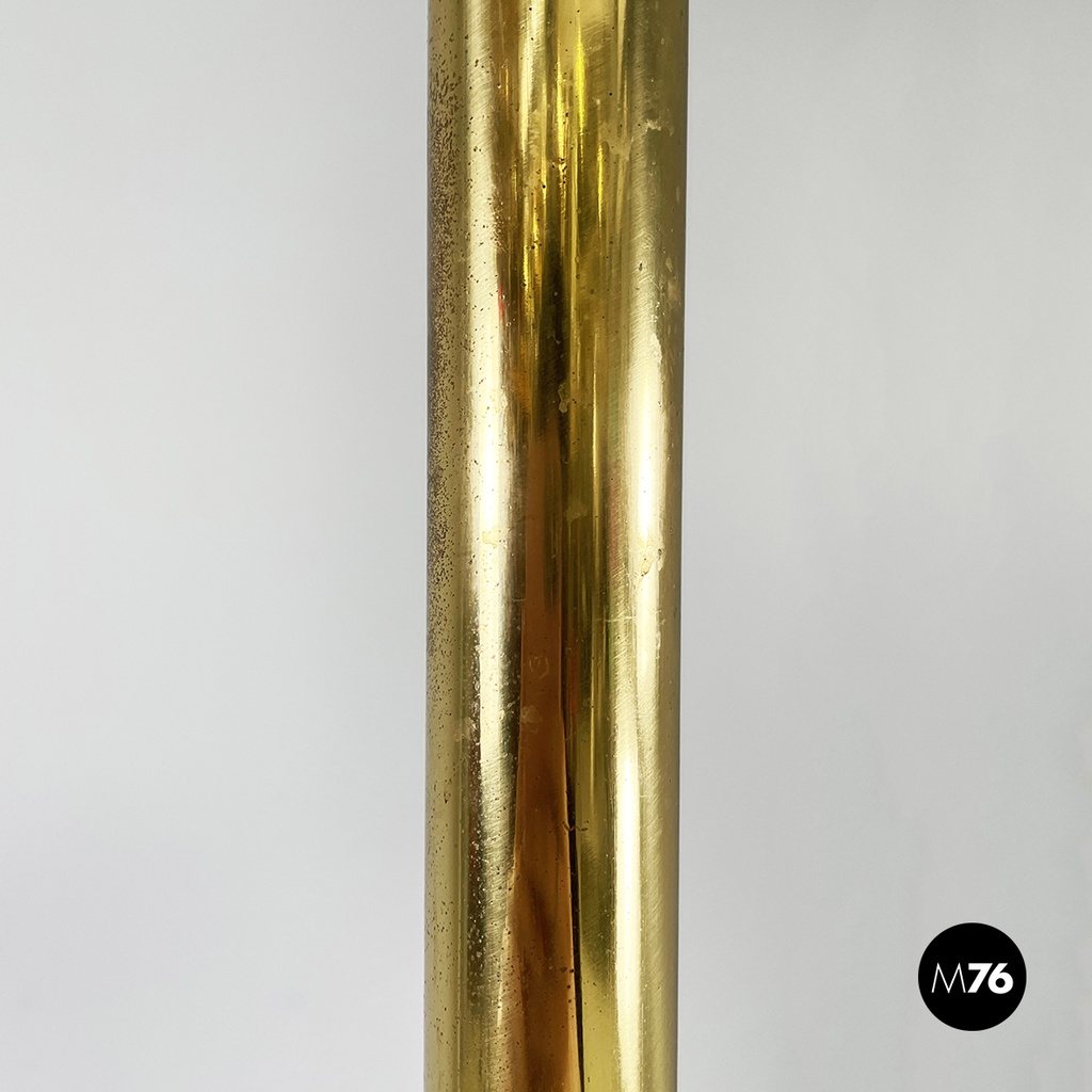 Lampada da terra in ottone, 1940 ca.