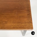 Italian mid-century modern Extendable dining table in wood and black metal 1960s