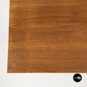 Italian mid-century modern Extendable dining table in wood and black metal 1960s