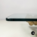 Italian modern concrete and glass coffee table Kamasutra by Claudio Trevi, 1970s