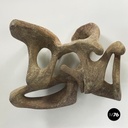 Italian modern concrete and glass coffee table Kamasutra by Claudio Trevi, 1970s