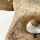 Italian modern concrete and glass coffee table Kamasutra by Claudio Trevi, 1970s