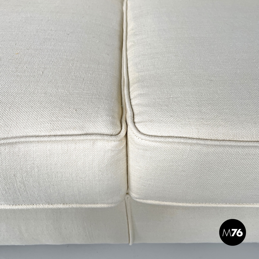 Italian mid-century modern cream white sofa Square Marco Zanuso for Arflex 1960s