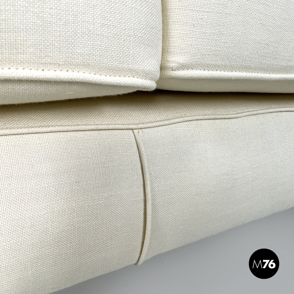 Italian mid-century modern cream white sofa Square Marco Zanuso for Arflex 1960s