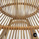 Poltrona in rattan Tre Cerchi di Tito Agnoli per Bonacina, 1960 ca.