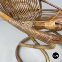 Poltrona in rattan Tre Cerchi di Tito Agnoli per Bonacina, 1960 ca.