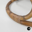 Poltrona in rattan Tre Cerchi di Tito Agnoli per Bonacina, 1960 ca.