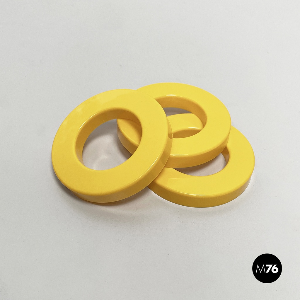 Italian modern yellow rings for the perpetual wall calendar by Ring A Date, 2020