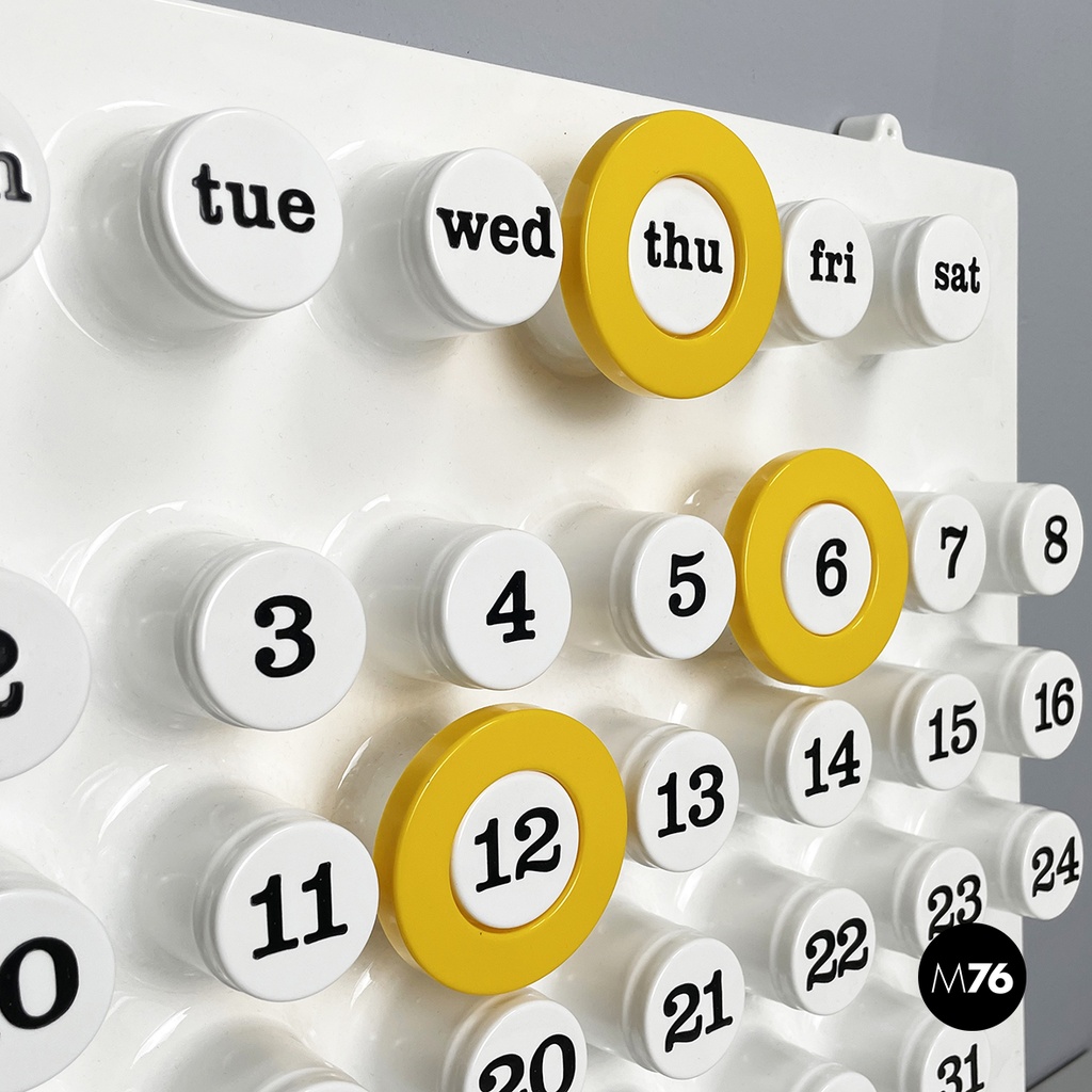 Italian modern yellow rings for the perpetual wall calendar by Ring A Date, 2020