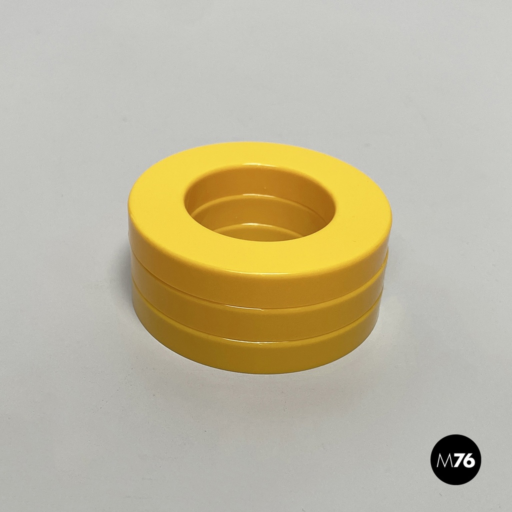 Italian modern yellow rings for the perpetual wall calendar by Ring A Date, 2020