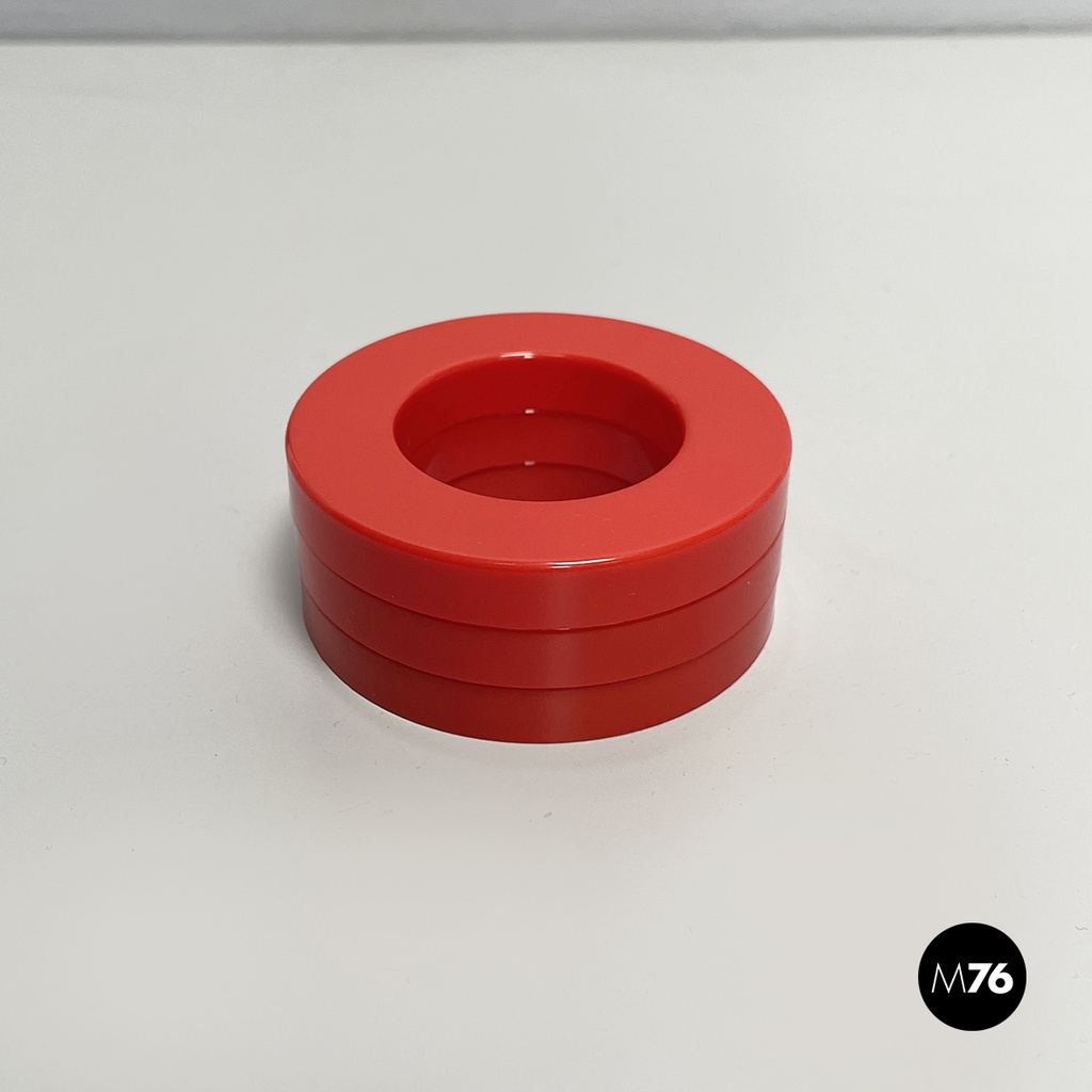 Italian modern red rings for the perpetual wall calendar by Ring A Date, 2020s