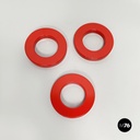 Italian modern red rings for the perpetual wall calendar by Ring A Date, 2020s