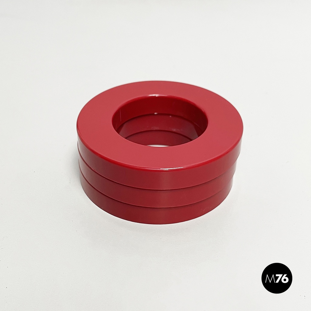 Italian modern red rings for the perpetual wall calendar by Ring A Date, 2020s