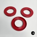 Italian modern red rings for the perpetual wall calendar by Ring A Date, 2020s