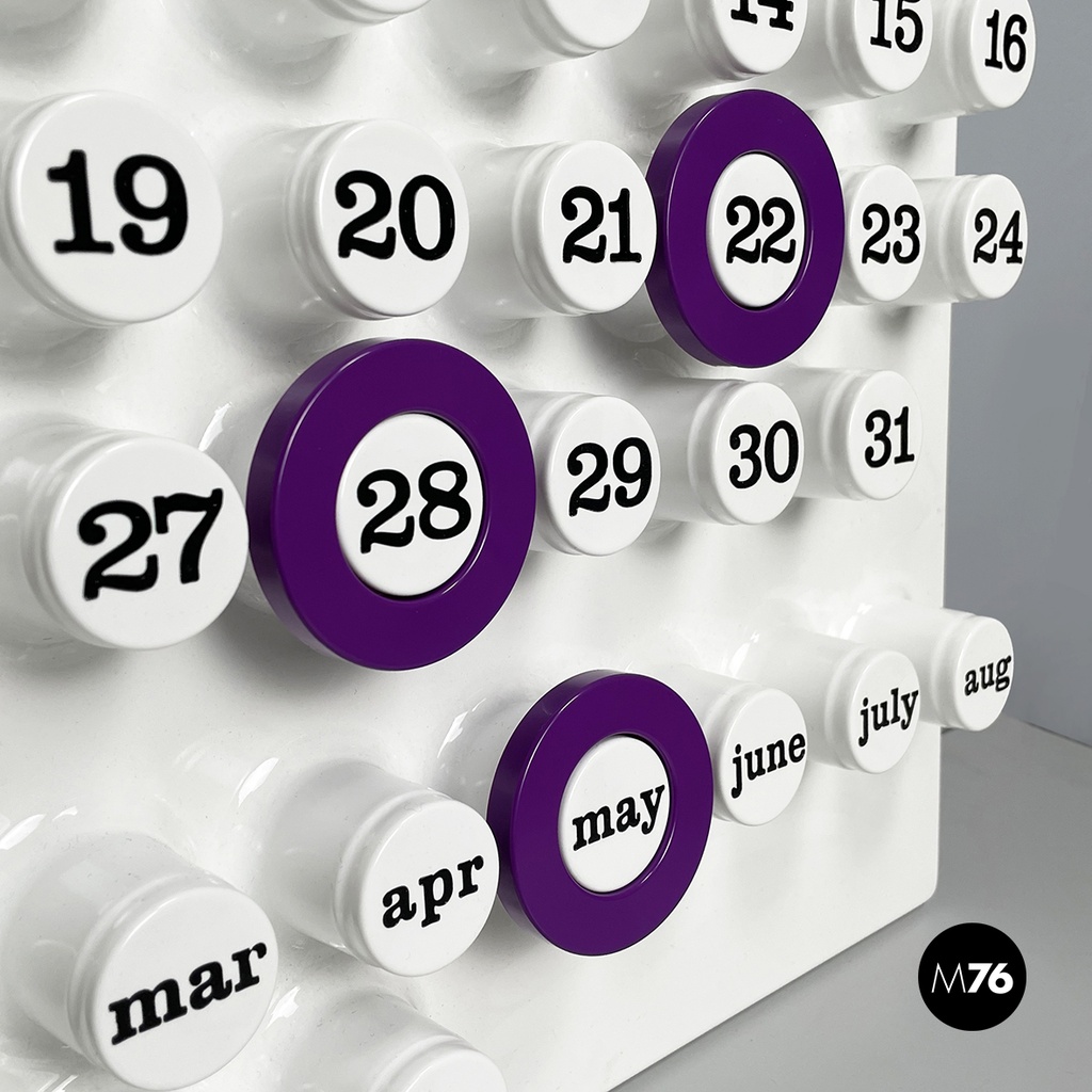 Italian modern purple rings for the perpetual wall calendar by Ring A Date, 2020