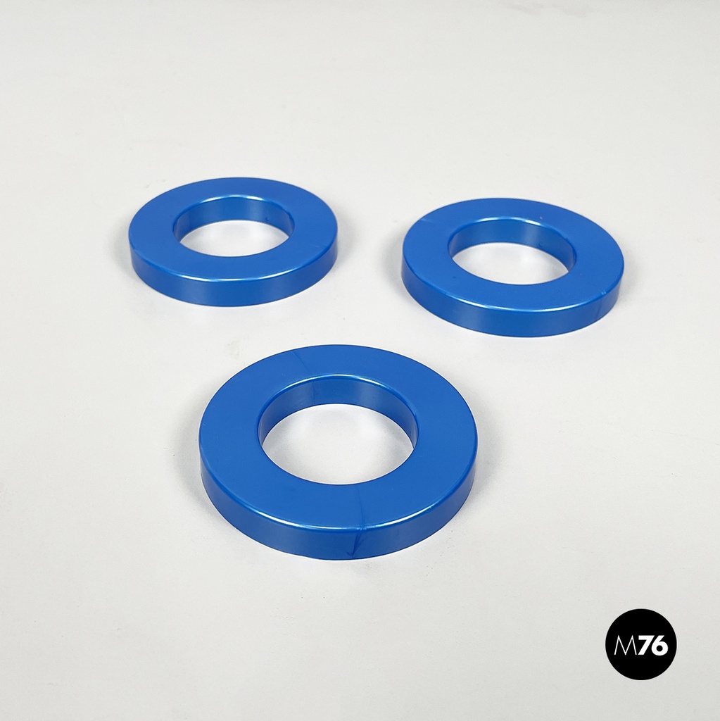 Italian modern light blue rings for perpetual wall calendar by Ring A Date, 2020