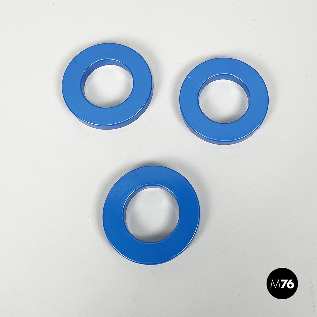 Italian modern light blue rings for perpetual wall calendar by Ring A Date, 2020