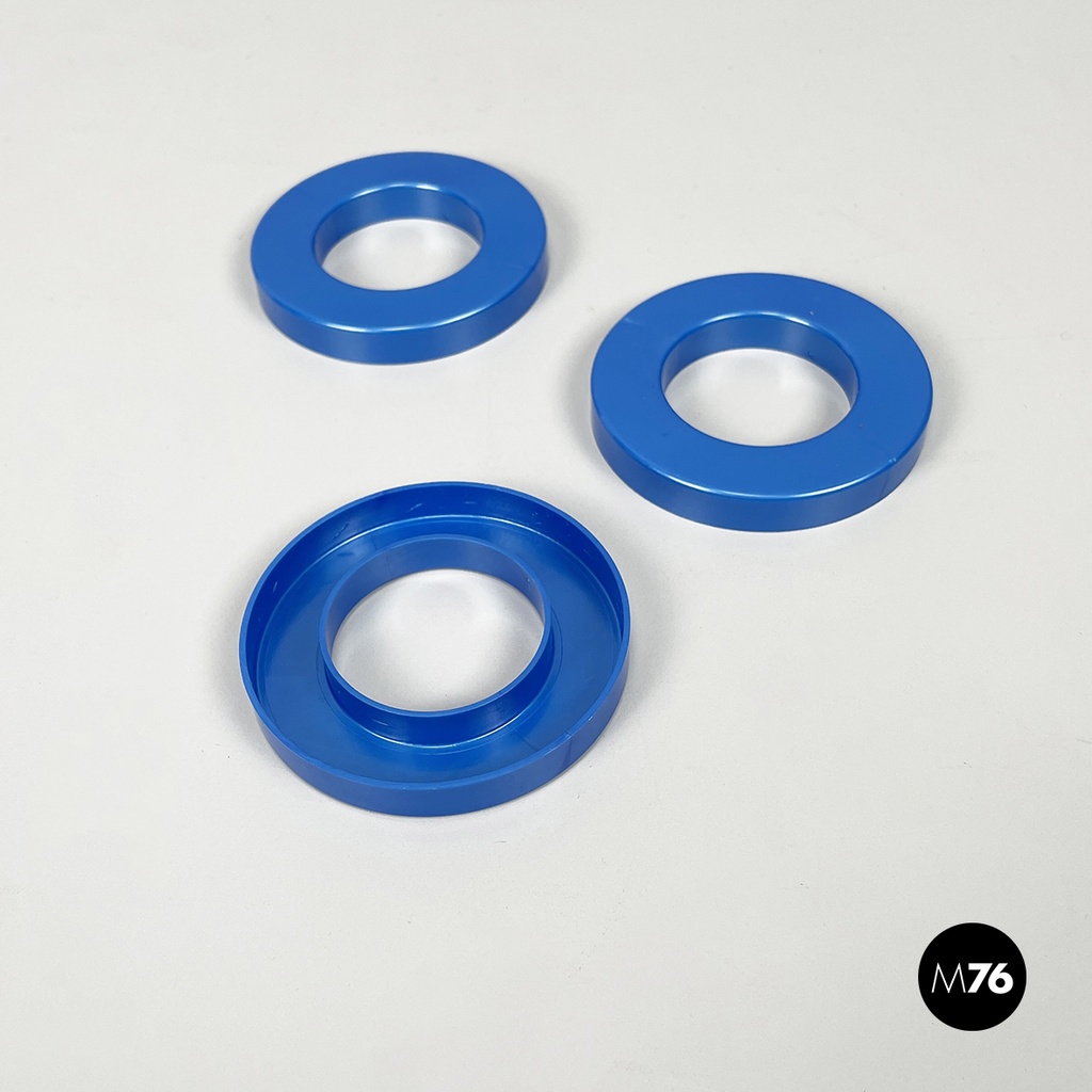 Italian modern light blue rings for perpetual wall calendar by Ring A Date, 2020