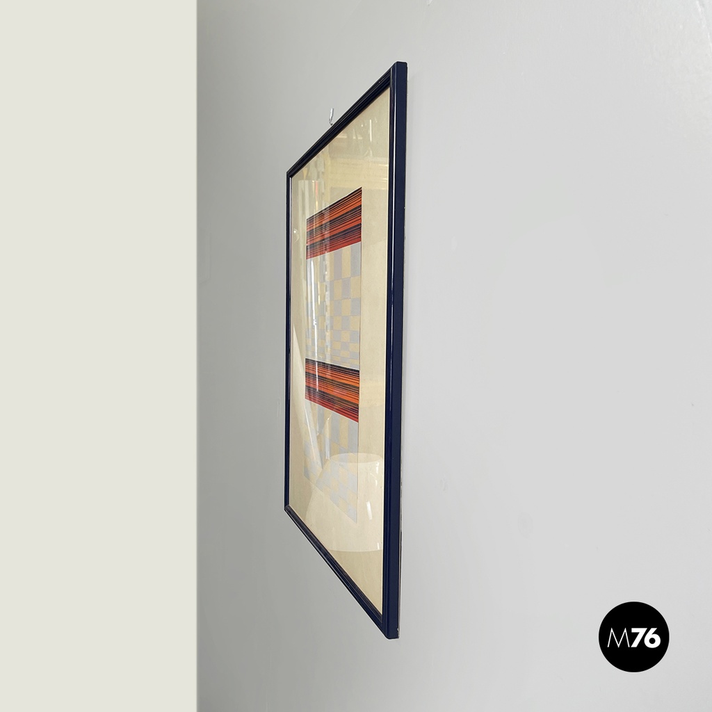 Quadro geometrico su carta, 1990 ca.