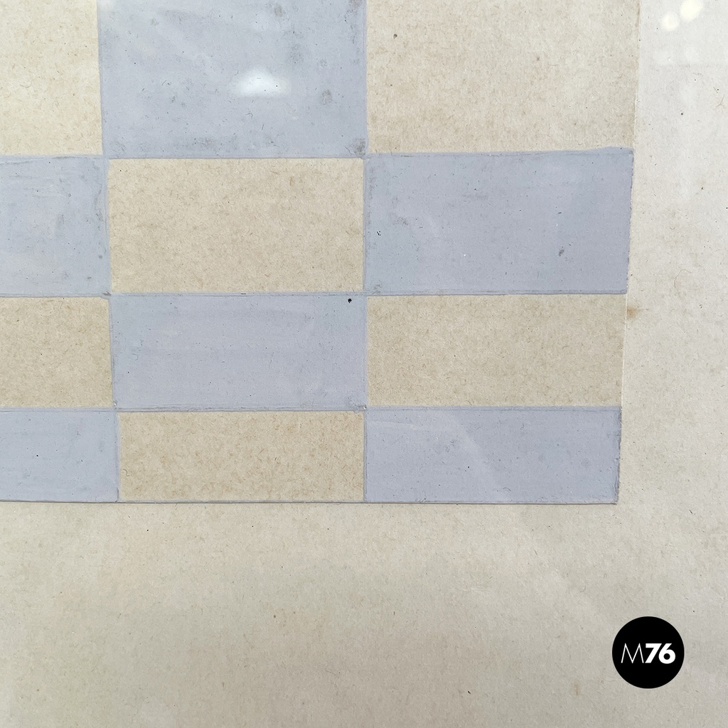 Quadro geometrico su carta, 1990 ca.