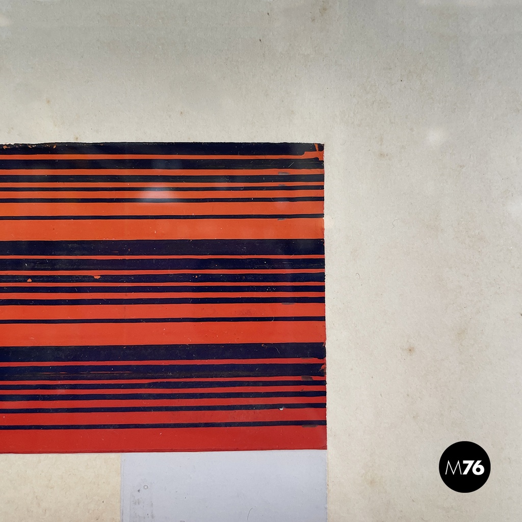 Quadro geometrico su carta, 1990 ca.