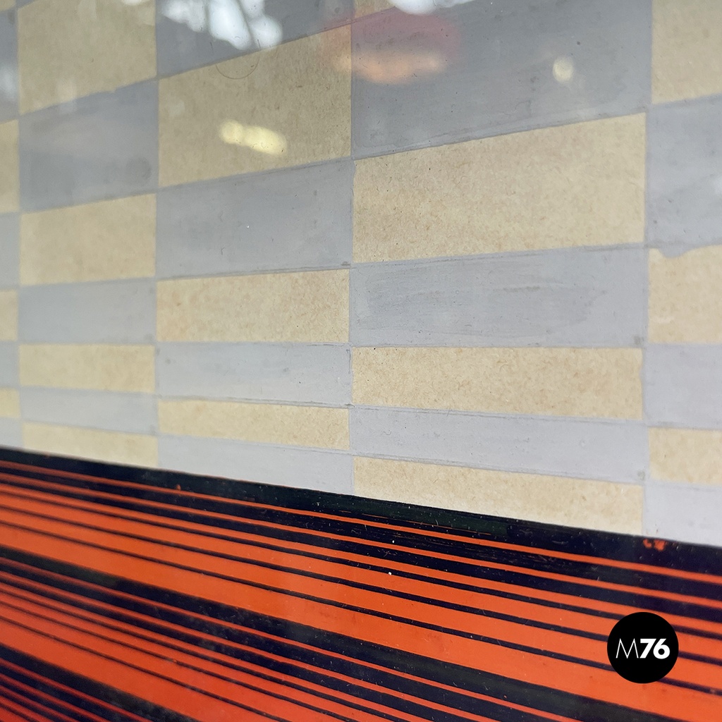 Quadro geometrico su carta, 1990 ca.