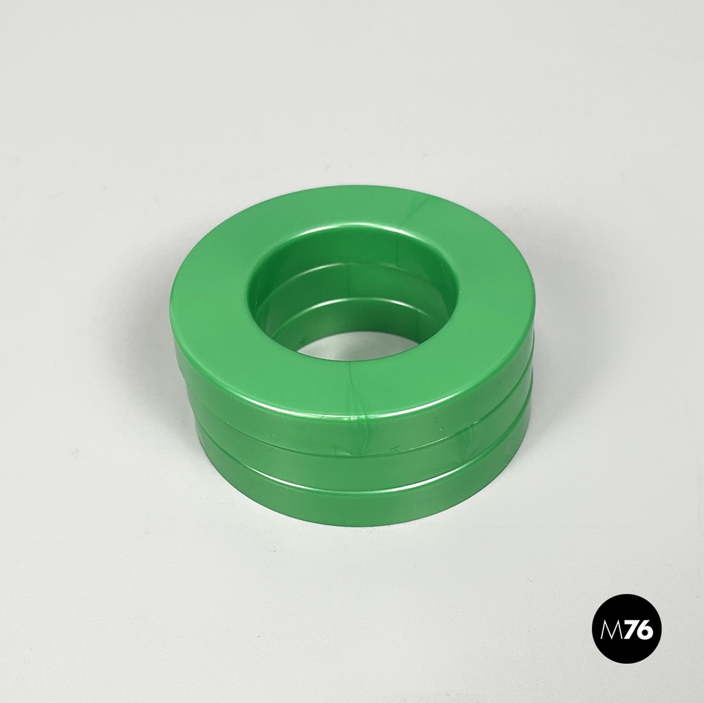 Italian modern green rings for perpetual wall calendar by Ring A Date, 2020s