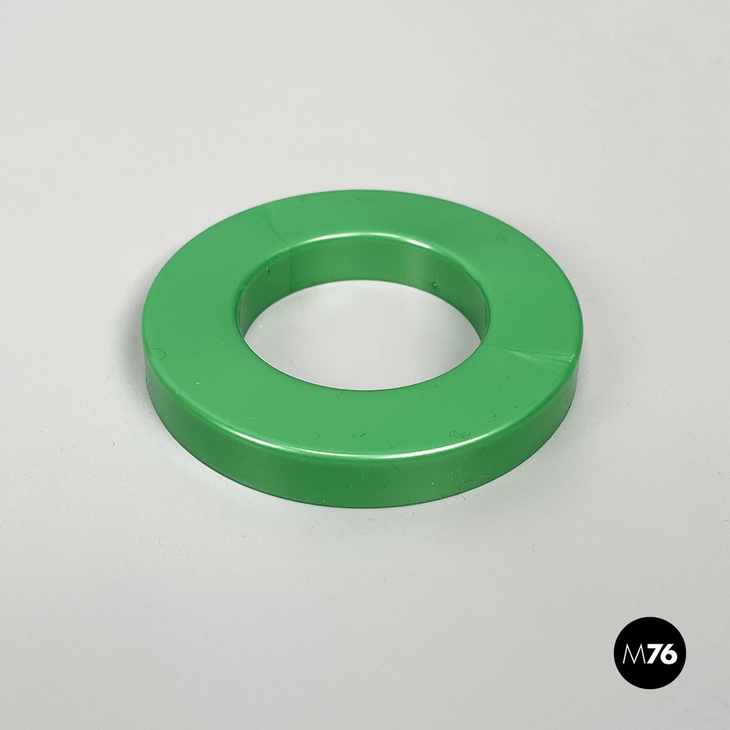 Italian modern green rings for perpetual wall calendar by Ring A Date, 2020s