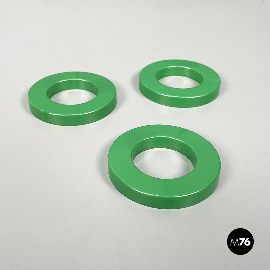 Italian modern green rings for perpetual wall calendar by Ring A Date, 2020s
