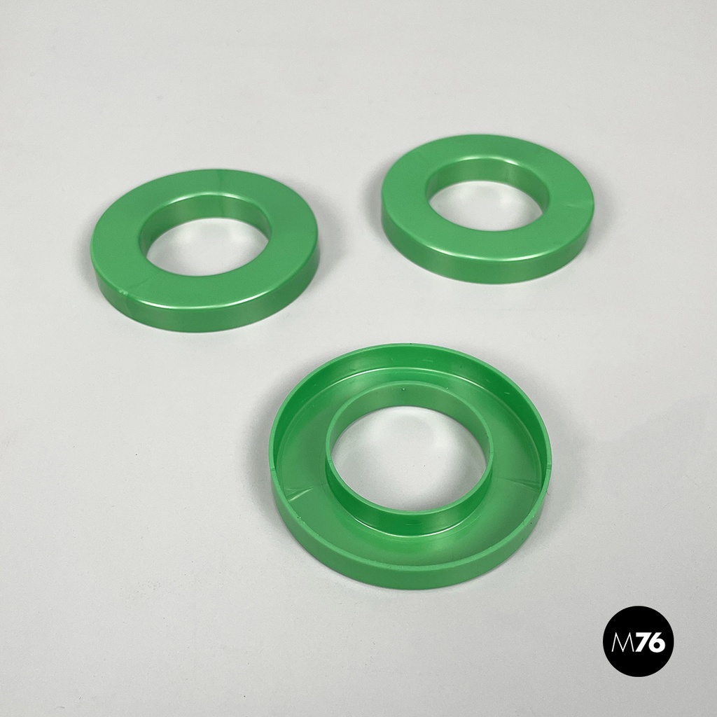 Italian modern green rings for perpetual wall calendar by Ring A Date, 2020s