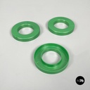 Italian modern green rings for perpetual wall calendar by Ring A Date, 2020s