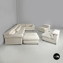 Italian modern modular white sofa Erasmo by Afra and Tobia Scarpa for B&B, 1970s