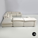 Italian modern modular white sofa Erasmo by Afra and Tobia Scarpa for B&B, 1970s