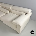 Italian modern modular white sofa Erasmo by Afra and Tobia Scarpa for B&B, 1970s