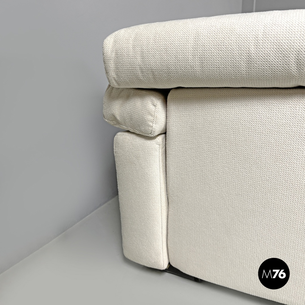 Italian modern modular white sofa Erasmo by Afra and Tobia Scarpa for B&B, 1970s