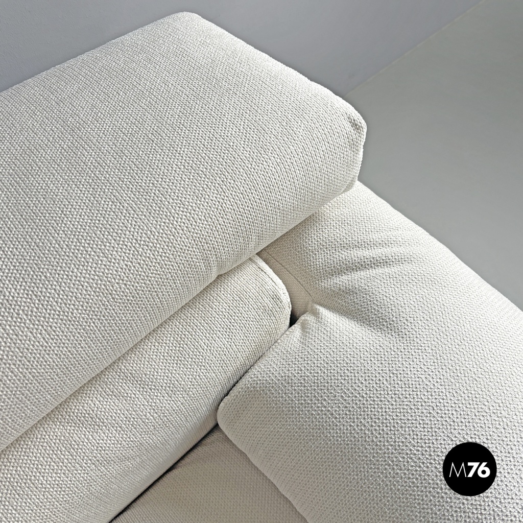 Italian modern modular white sofa Erasmo by Afra and Tobia Scarpa for B&B, 1970s