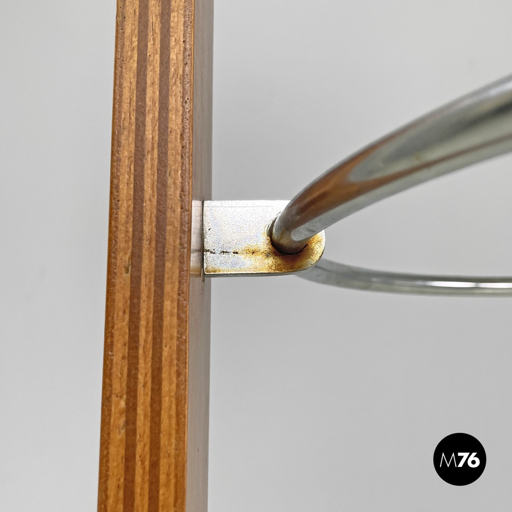 Portaombrelli tondo di Origlia in legno e ghisa, 1980 ca.