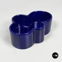 Italian mid-century modern Blue bowl by Mangiarotti for Fratelli Brambilla 1970s