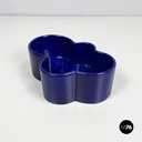 Italian mid-century modern Blue bowl by Mangiarotti for Fratelli Brambilla 1970s