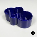 Italian mid-century modern Blue bowl by Mangiarotti for Fratelli Brambilla 1970s