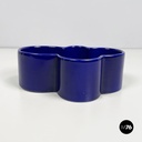 Italian mid-century modern Blue bowl by Mangiarotti for Fratelli Brambilla 1970s